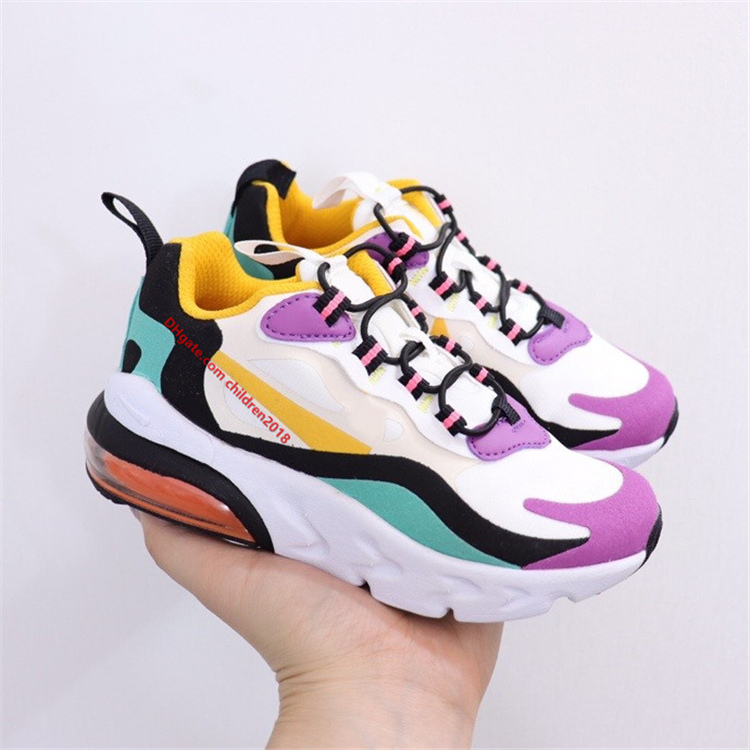 

270 Reacts Kids Running Shoes For Boys Girls Sneakers Hyper Pink Bauhaus Phantom University Gold Red MultiColor Toddler Trainers for sale, Customize-11