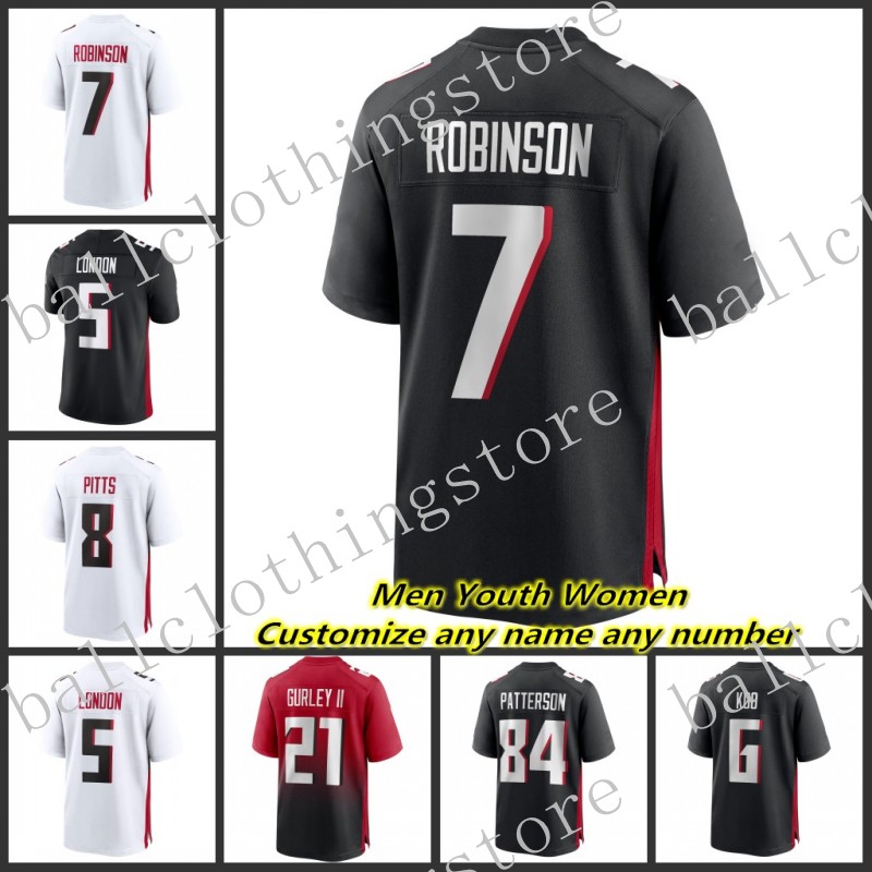 

LieY Custom Women Youth Mens American Football Jerseys 7 Robinson 8 Pitts 5 London 21 Sanders 7 Vick 9 Ridder 30 Bates III 6 Koo 81 Smith 97 Jarrett Sports Jersey S-5XL, Red