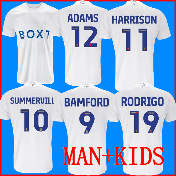 

23 24 BAMFORD Llorente Leeds Unitedes soccer jerseys 2023 2024 Adams Aaronson HARRISON Sinisterra JAMES maillots de football shirt men kids Kit boys tops, 23/24 kids home