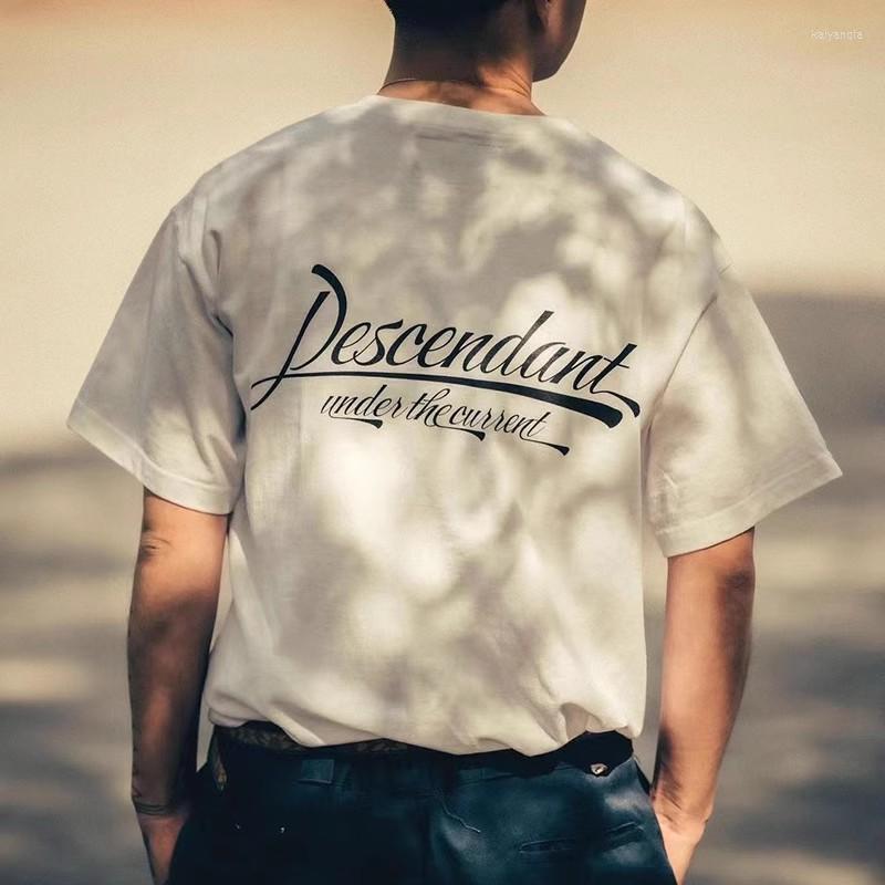 

Men's T Shirts 2023 DESCENDANT DCDT Short Sleeved Pure Cotton T-shirt Loose Casual And Women's, Black