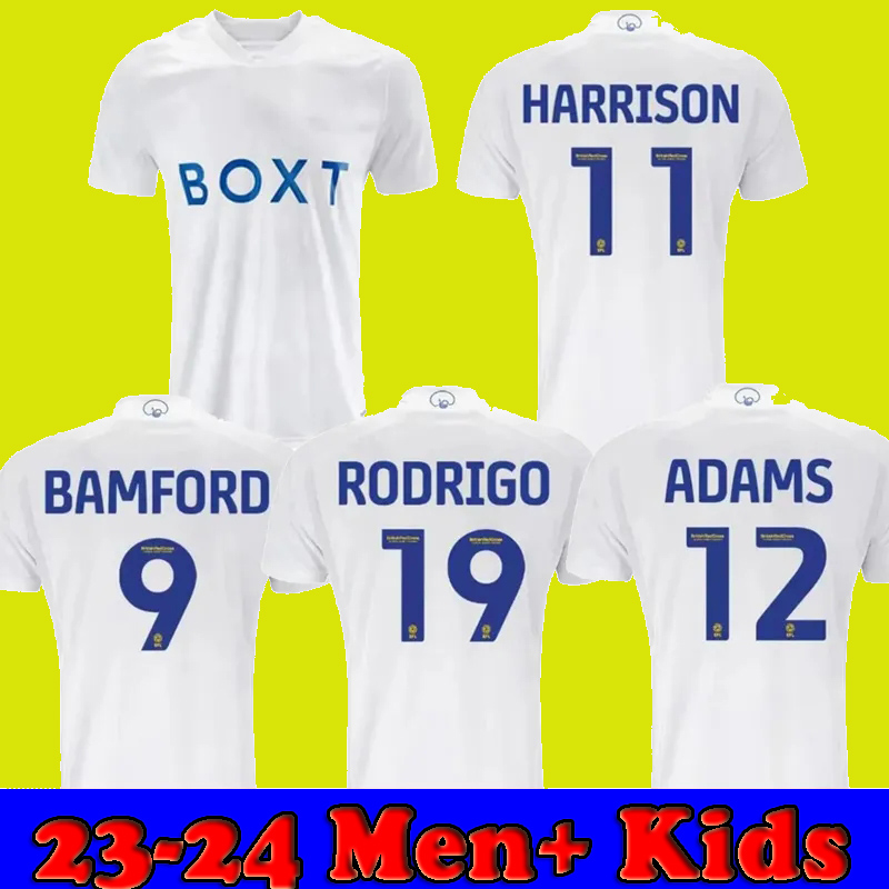 

2023 2024 BAMFORD Leeds Unitedes Soccer Jerseys Aaronson Gyabi Rodrigo M JAMES 23 24 Sinisterra Adams Kristensen Marc Roca HARRISON Men Kids Football Shirts SET, Kids 23 24 home