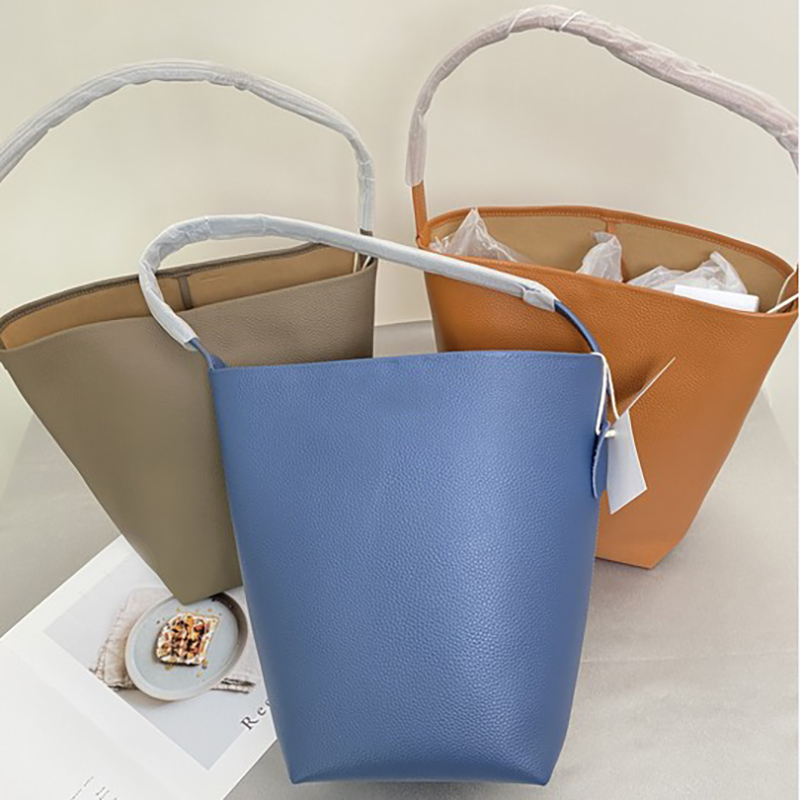 The Row Park tote Bag designer handbag Luxury classic Women Leather Bucket bag Black Brown White Handbags Half Moon Shoulder bags totes