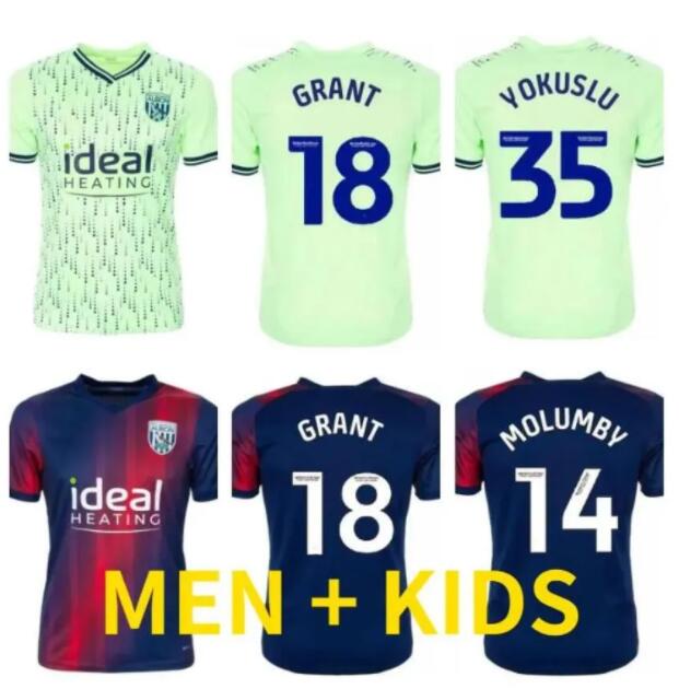 

23/24 WEST Bromwich Soccer Jerseys LIVERMORE DIANG BRUNT Albion football shirt 2023 24 Home Away Robson-Kanu PHILLIPS Men Kids kit sets uniforms
