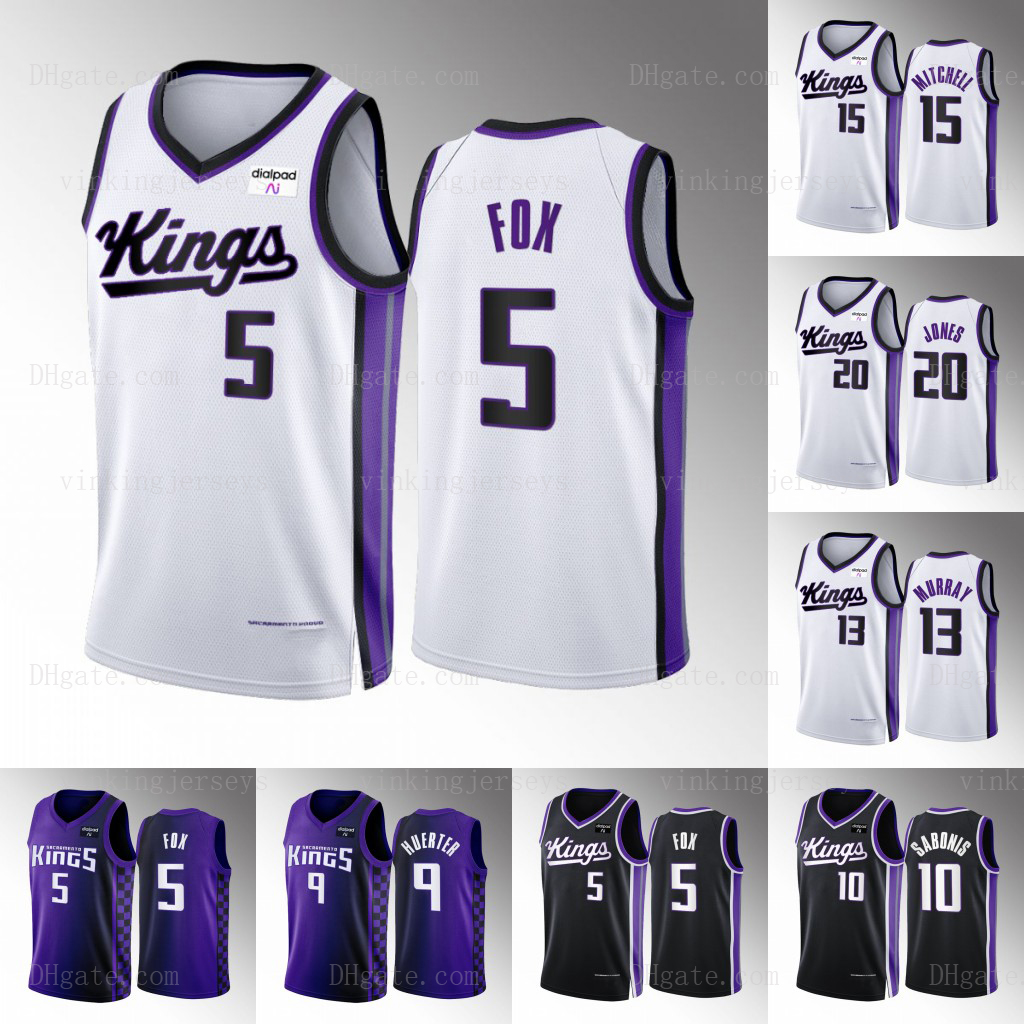 

De'Aaron Fox''Kings"Basketball Jerseys 2023-24 Association Sacramentos King Stitched Domantas Sabonis Harrison Barnes Davion Mitchell Malik Monk Jones Edwards, Purple