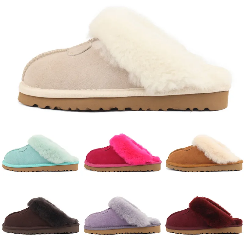 designer fur slippers women slides sandals womens mens winter snow shoes classic mini ankle sneakers black chestnut warm white grey blue comfortable