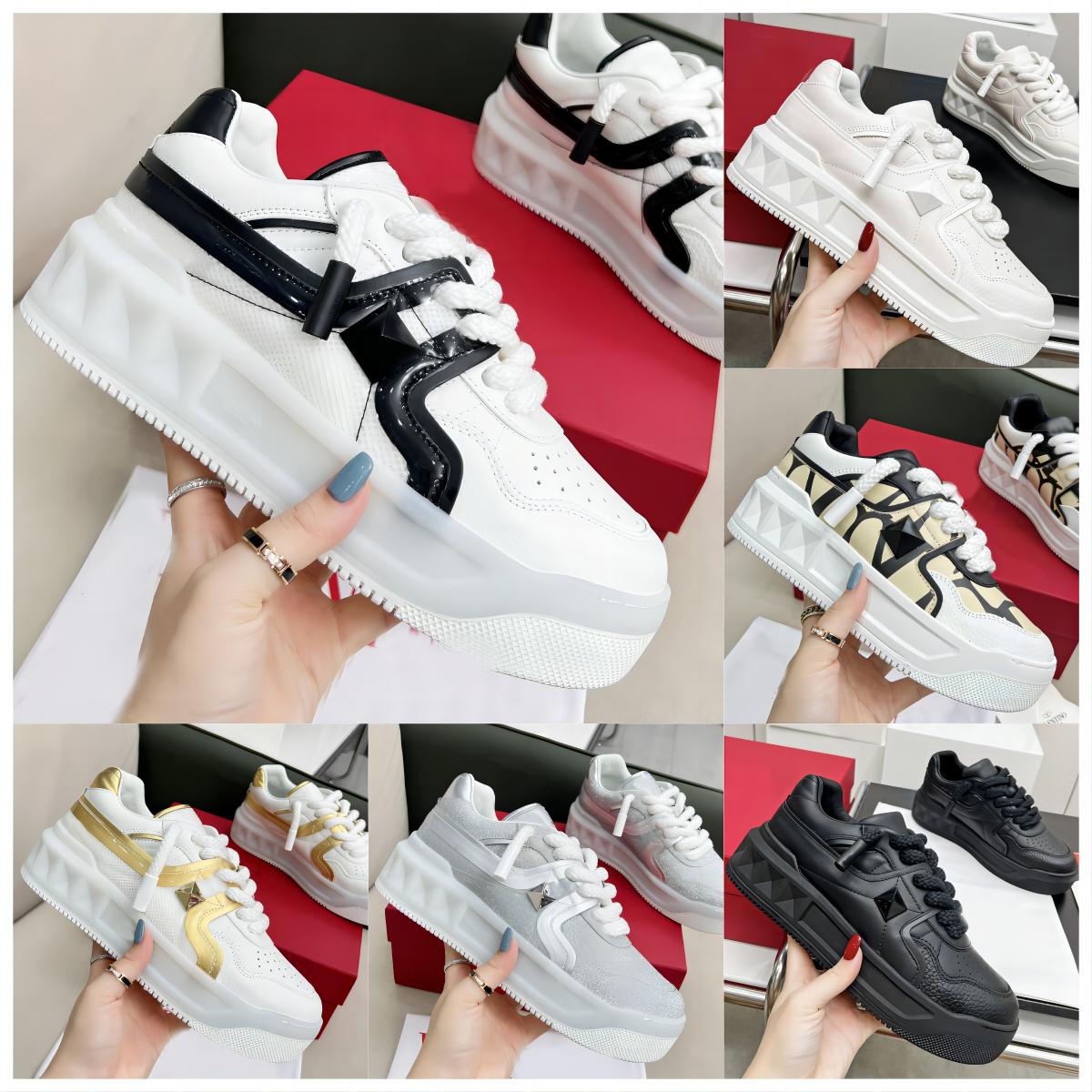 

Designer Men Women Casual Shoes Top Quality Shoe AMORE ONE STUD Low Sneakers Calfskin Luxury Trainers, Colour 11