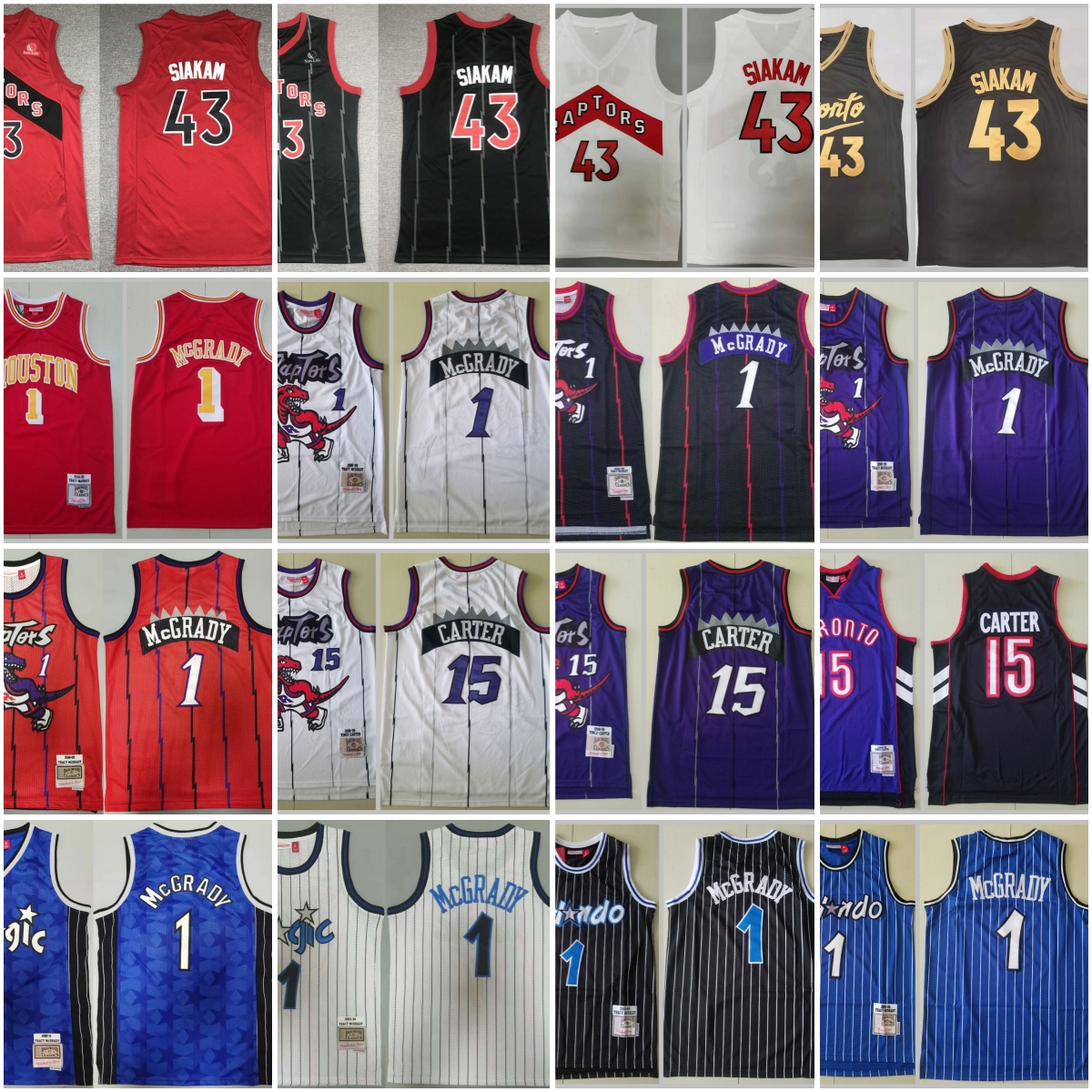 

Mens 1 Tracy McGrady Jerseys 15 Vince Carter Jersey 43 Pascal Siakam Team Mitchell and Ness Basketball Purple White Black City Earned Man Top Shirts Sport Vintage, Photo 1