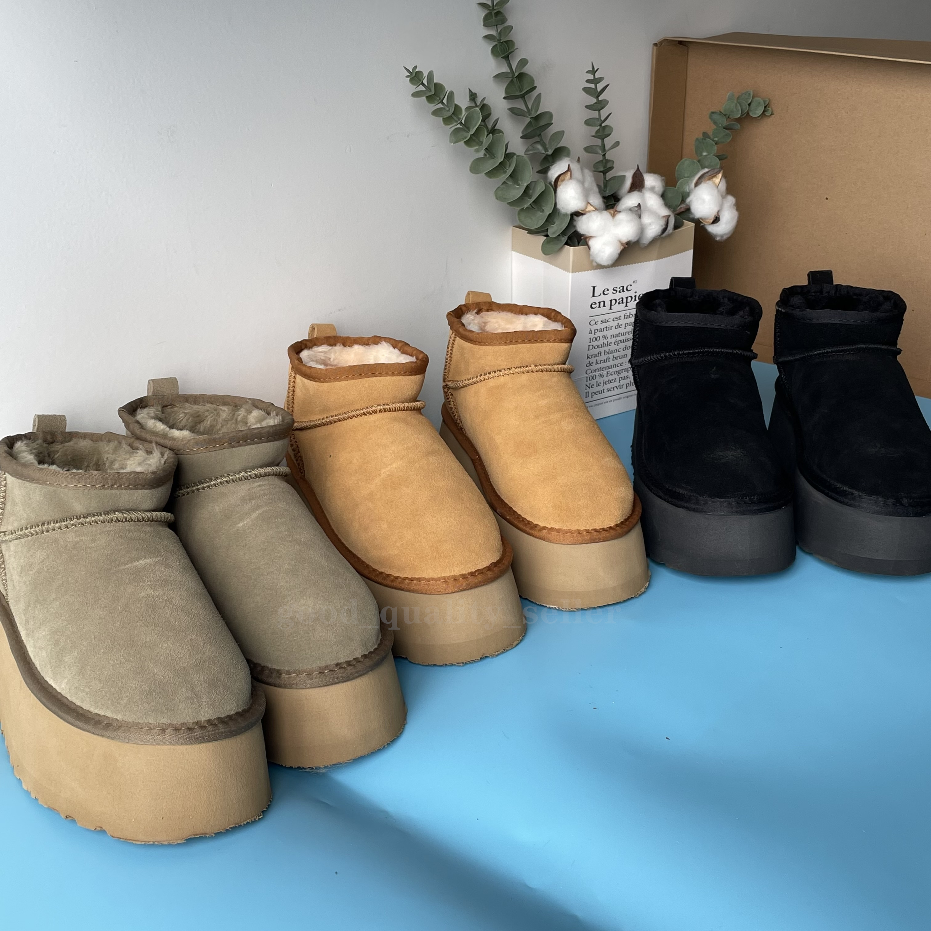 Designer boots fluffy snow boots Tasman ug Boots 54 mini women winter australia platform boot slipper ankle wool shoes sheepskin real leather classic booties