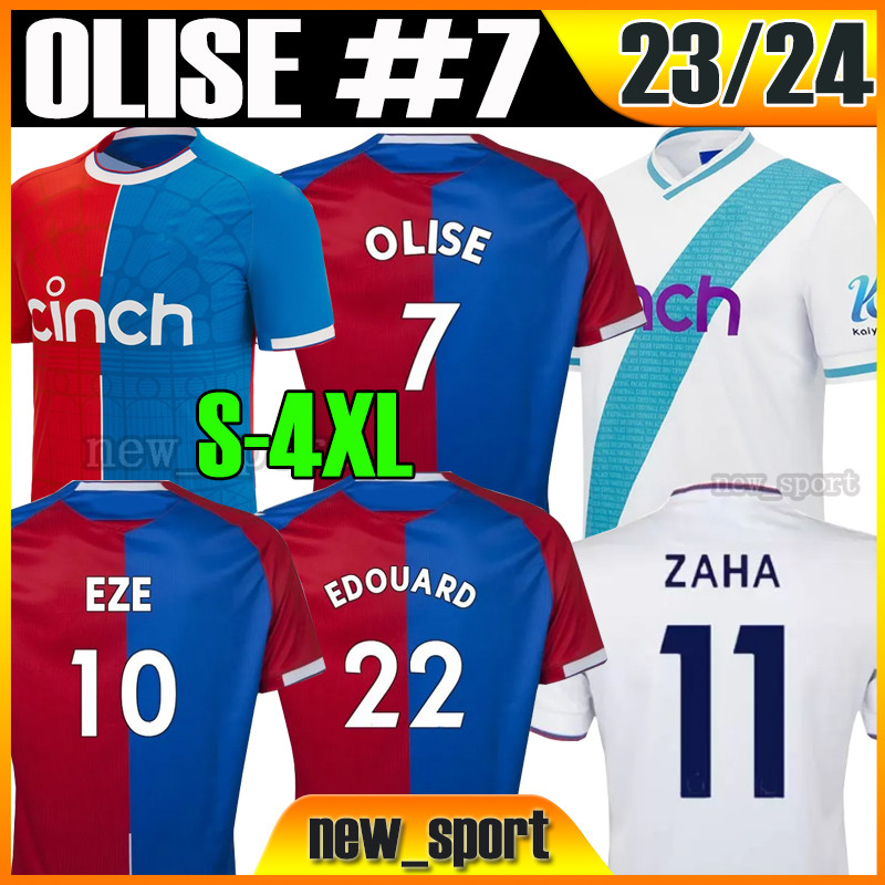 

XXXL 4XL 23 24 OLISE EZE soccer jersey MILIVOJEVIC ZAHA Mens BENTEKE SCHLUPP MATETA J.AYEW GALLAGHER Home Away Short Sleeve Football Shirt 2023 2024 The crystal shirt, 22 23 home