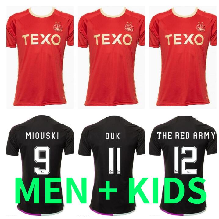

23 24 AbeRDeeN Fc Soccer Jerseys Kids Kit 2023 2024 Football Shirts Home Player Version Geansaidhean ball Coise dubh BARRON MIOVSKI DUK RAMADANI COULSON KENNEDY