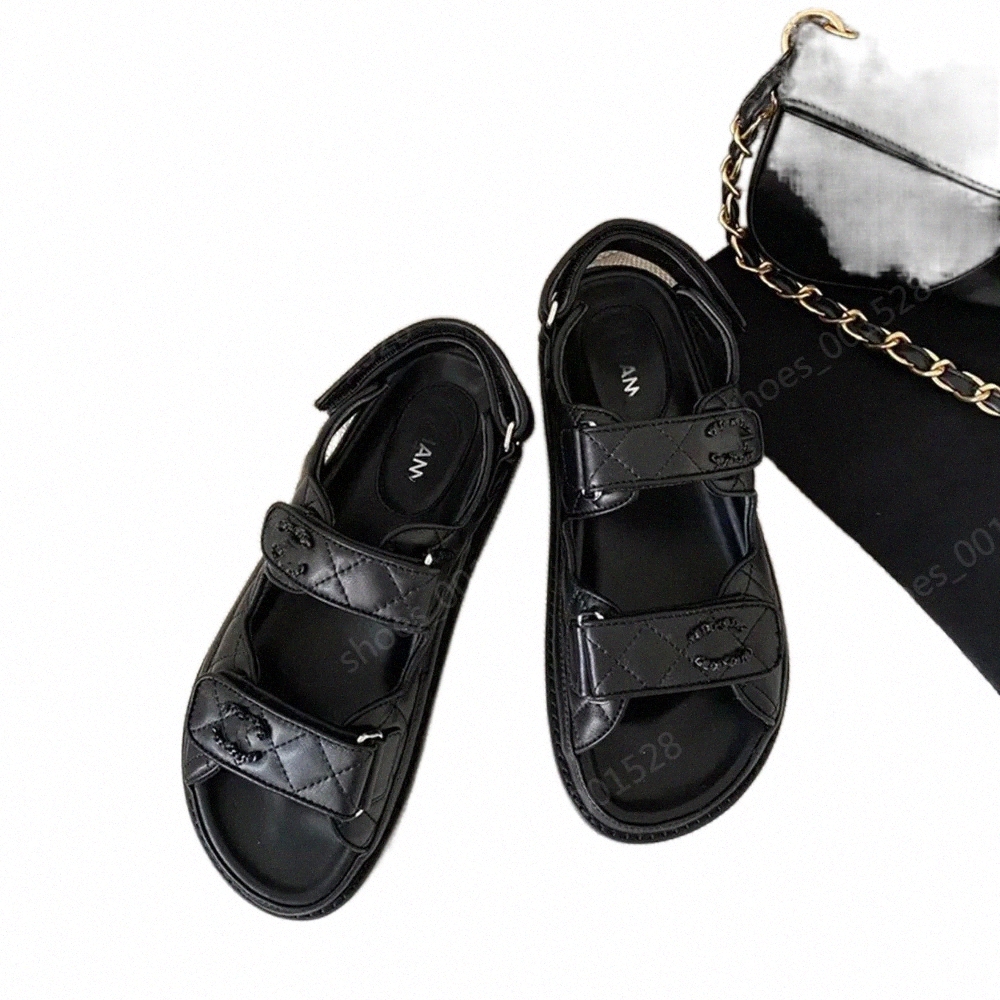 

designer shoe Woman Sandals Slingback Platform Dad Sandal Shoes Leather Calf quilted Slides Summer grandad luxury Sandles for women Beach Strap sandal D2zh#, 23