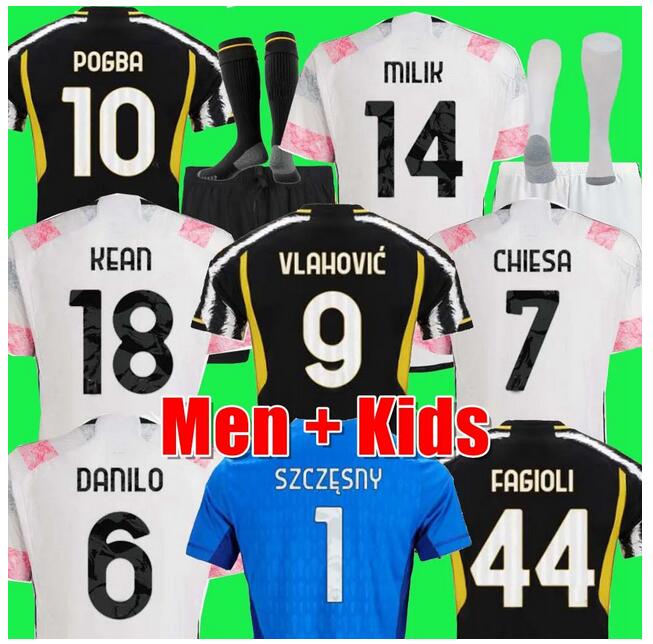 

23 24 Juventus soccer jerseys 2023 2024 JUVE VLAHOVIC POGBA CHIESA McKENNIE DI MARIA Fourth football shirt Men Kids kit camiseta maglia maillot Fans Player version
