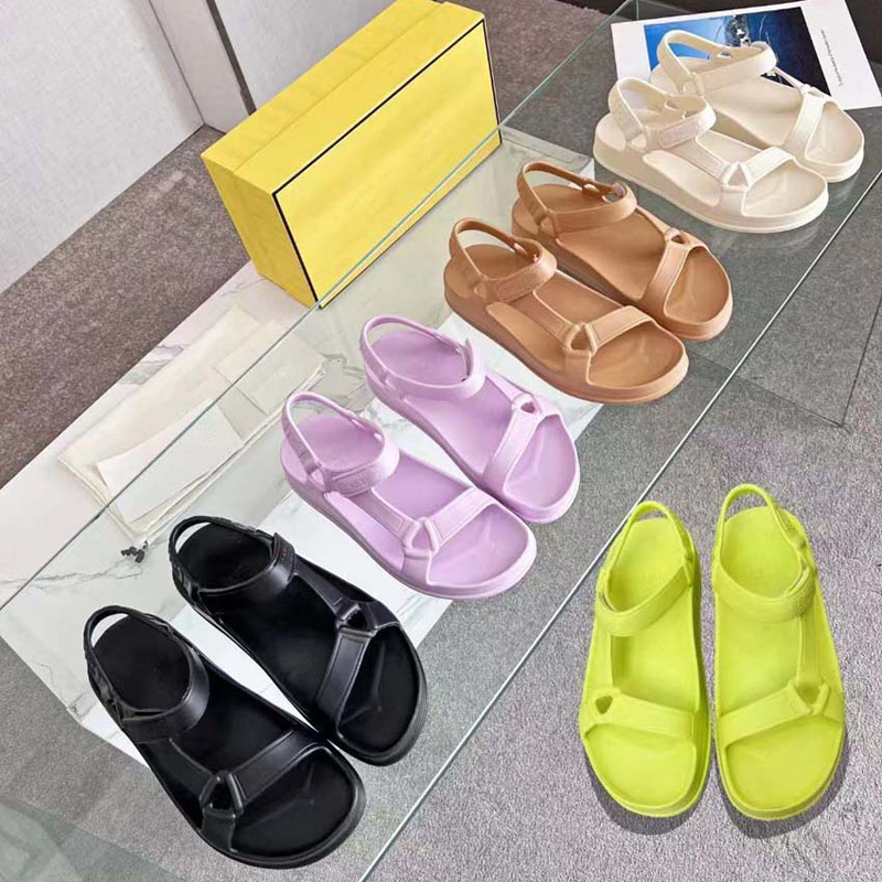

2023ss New Feel Series EVA Sandals Womens Classic Slippers Sandals Outdoor Casual Ladies Shoes Black White Brown Green Purple Platform Sandals, #1