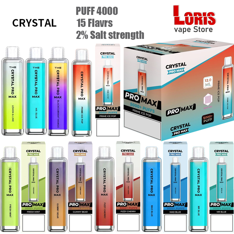 

Authentic Selling Cheap in Smoke The Crystal PRO Max Wholesale I Vape Crystal 4000 Puffs Disposable Vape Bar and New Lost Elf 4000 puffs