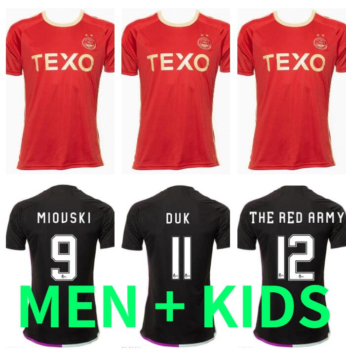 

23 24 AbeRDeeN Fc Soccer Jerseys Kids Kit 2023 2024 Football Shirts Home Player Version Geansaidhean ball Coise dubh BARRON MIOVSKI DUK RAMADANI COULSON KENNEDY