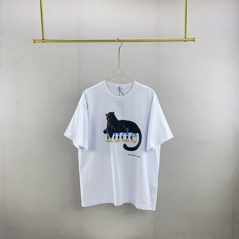 

23ss Europe Tee Leopards T shirt High Street Summer Fashion Skateboard Men Cotton Tshirt 22y, Apricot