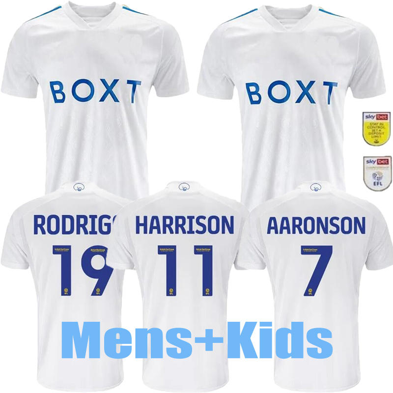 

22/23/24 BAMFORD soccer jerseys leeds united 2023 2024 Adams Aaronson HARRISON Llorente Sinisterra JAMES men kids Kit football shirt, 22-23 away +patch