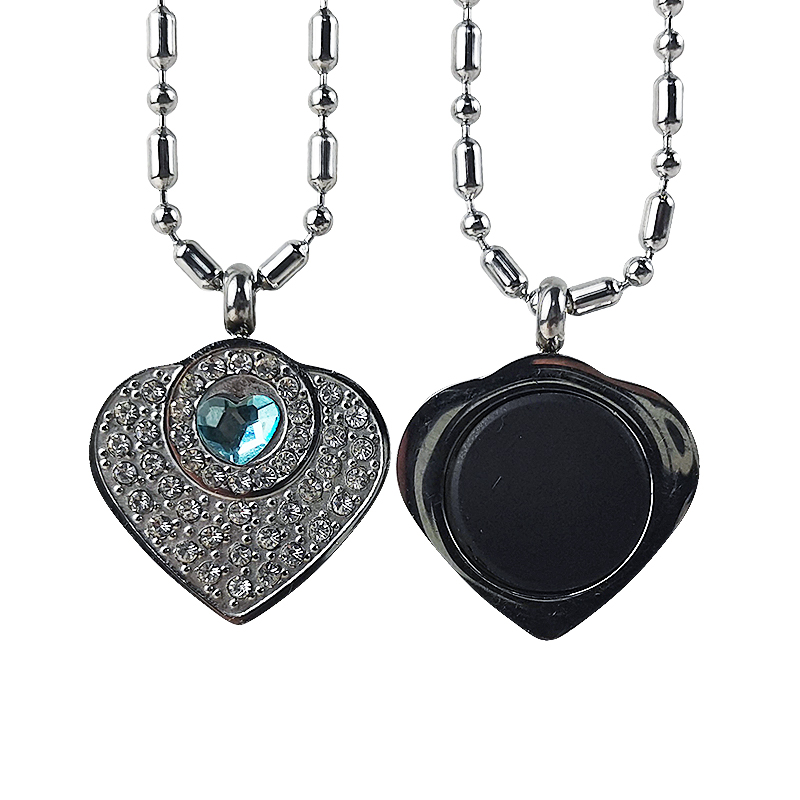 

CAMAZ Fashion Jewelry Quantum Energy Pendant Lovers Heart Sea Stainless Steel Pendant for necklace