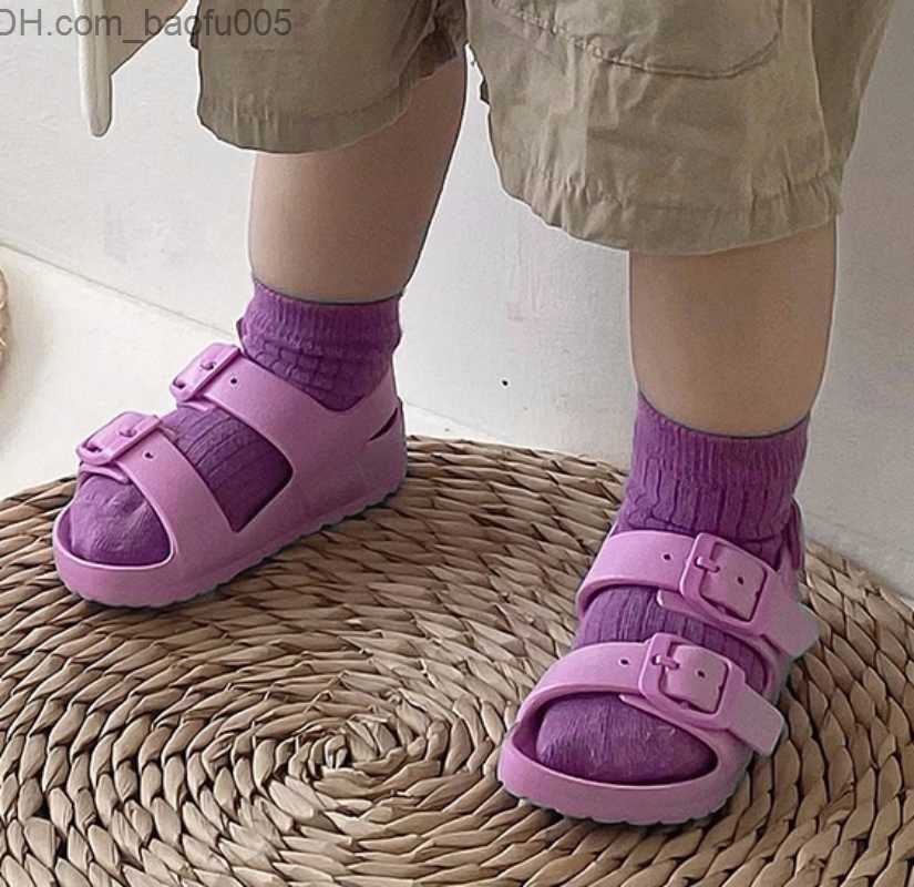 

Slipper Summer Baby Toddler Kids Adults Slip on foam Boys Girls Candy Children's Light Breathable Sandals Z230712, Blue