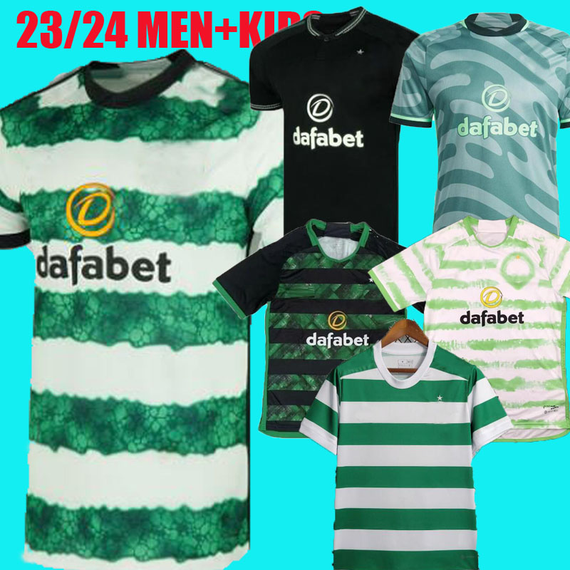 

2023 2024 soccer jerseys home away third KYOGO JOTA AJETI 23 24 Mens Kids MCGREGOR TURNBULL STARFELT football shirts fans Carter-Vickers Celtic special edition 3rd, Black