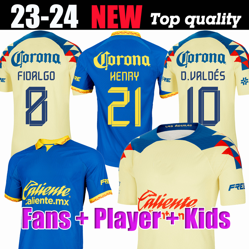 

23 24 LIGA MX Club America soccer Jerseys 2023 2024 10# D.VALDES PEDRO B.RODRIGUEZ FIDALGO R.MARTINEZ shirt A.ZENDEJRS HENRY F.VINAS Football uniform, Adult kit 23/24 home
