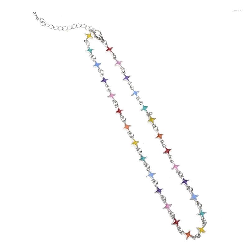 

Chains Y2K Choker Short Chain Colorful Necklace Fashion Clavicle 40GB