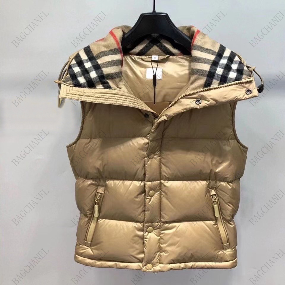 

Men women Down jacket designer parkas vest winter mens coat warm cotton padded jacket sleeve detachable vest coat, Black