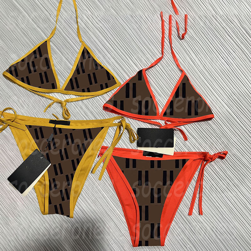 Luxe Biquini Ensemble Femmes Maillots De Bain Sexy Plage Soutien-Gorge Mémoires Avec Cravate Charmant Beachwear Plage Maillot De Bain Taille Bass