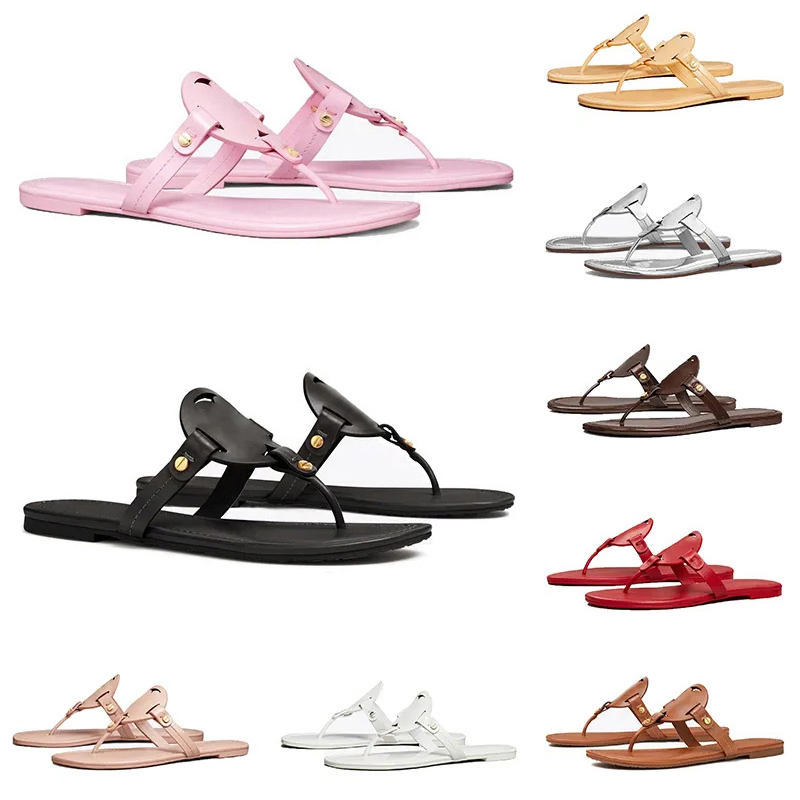 

Designer miller slides metallic snake embossed leather slippers womens sandals white black patent yellow triple pink flip flops ladies size, #7