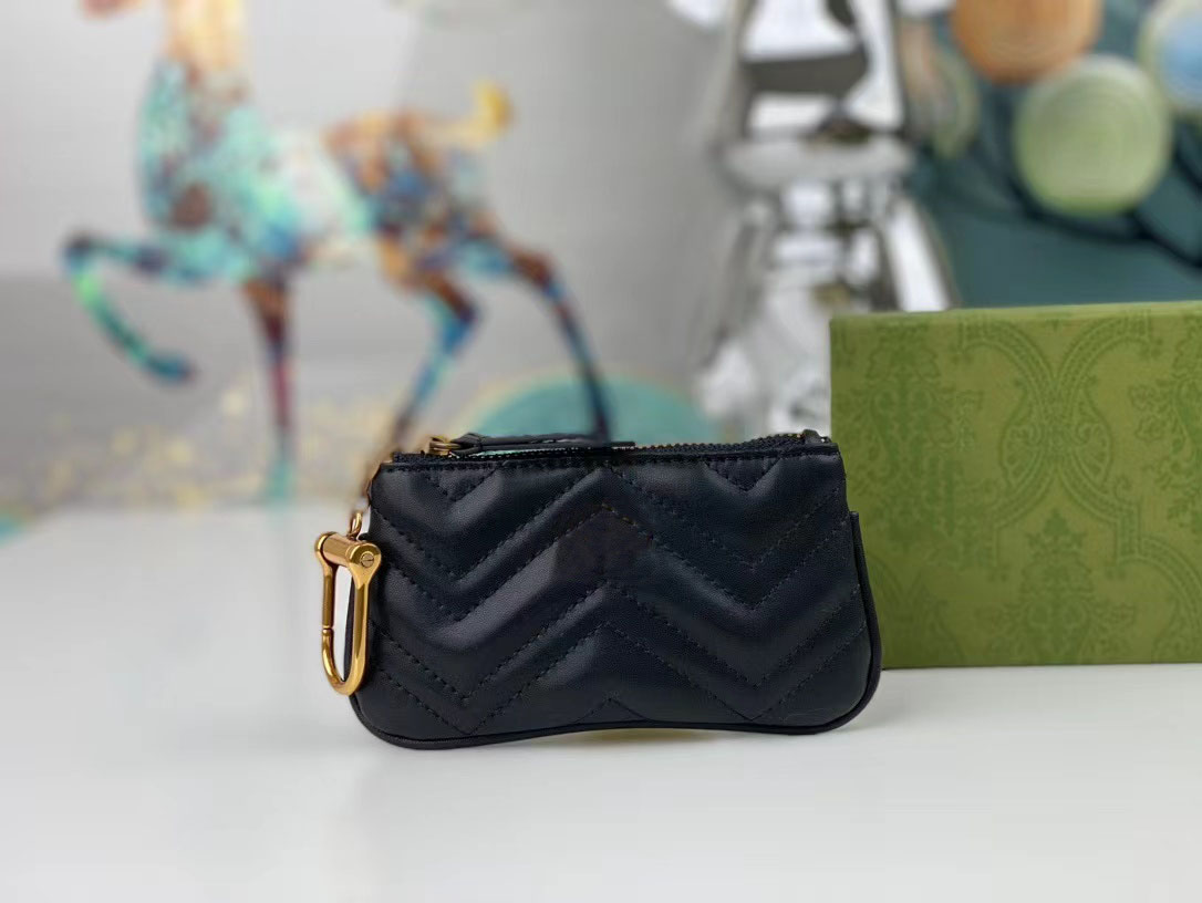 

New women luxurious purse Top starlight with box designer Fashion Genuine Leather All-match ladies single zipper Classic mini purses leather wallets Womens wallet, Red #11773