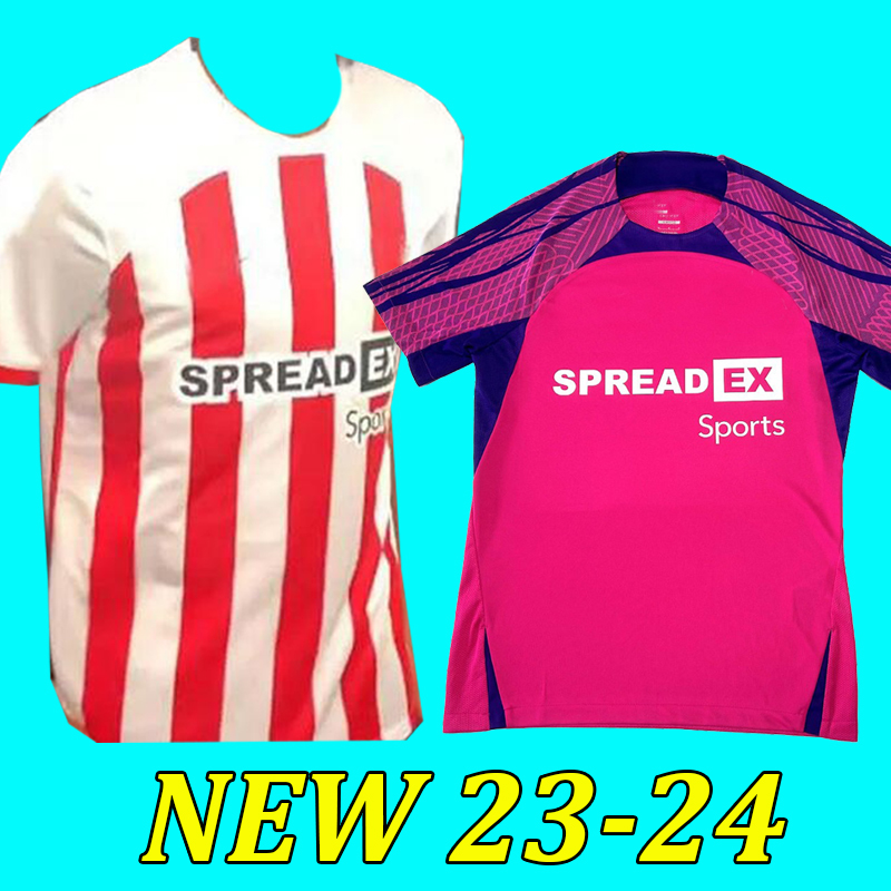 

23 24 SUNDERLAND Soccer Jerseys STEWART SIMMS ROBERTS AMAD CLARKE DAJAKU EMBLETON EVANS O'NIEN Football Shirt PRITCHARD Men Kids Kit unifroms, 23 24 home+patch