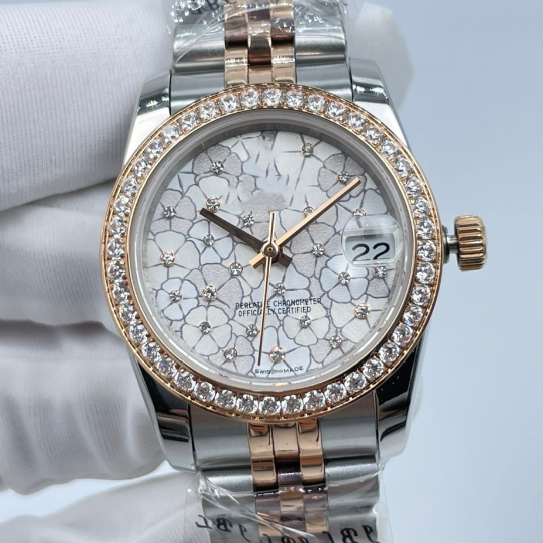 

Designer watches women 31mm automatic machinery montre high quality aaa watch moissanite diamond watches Christmas present, Box
