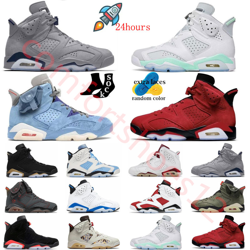 

6 6S Jumpman Men Basketball Shoes Chrome Midnight Navy Georgetown Maroon British Khaki Black Infrared UNC White Red Oreo Pony Hair Bordeaux Designer Sneakers, Color#6