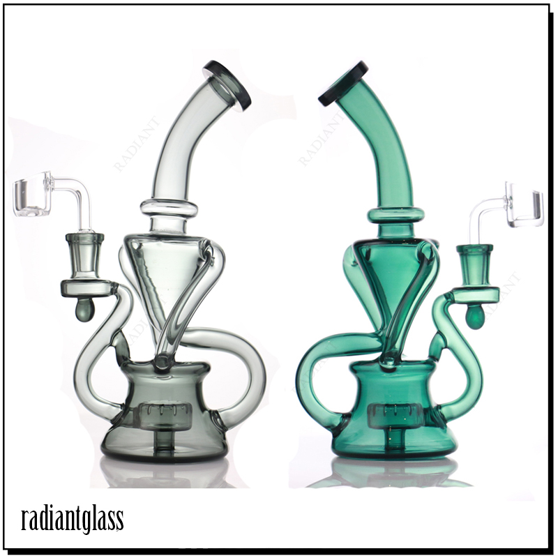 

Hookah bong Dab Rig Wax Water Bong Heady Klein Recycler Bongs quartz banger bubbler cyclone beaker glass DabRigs