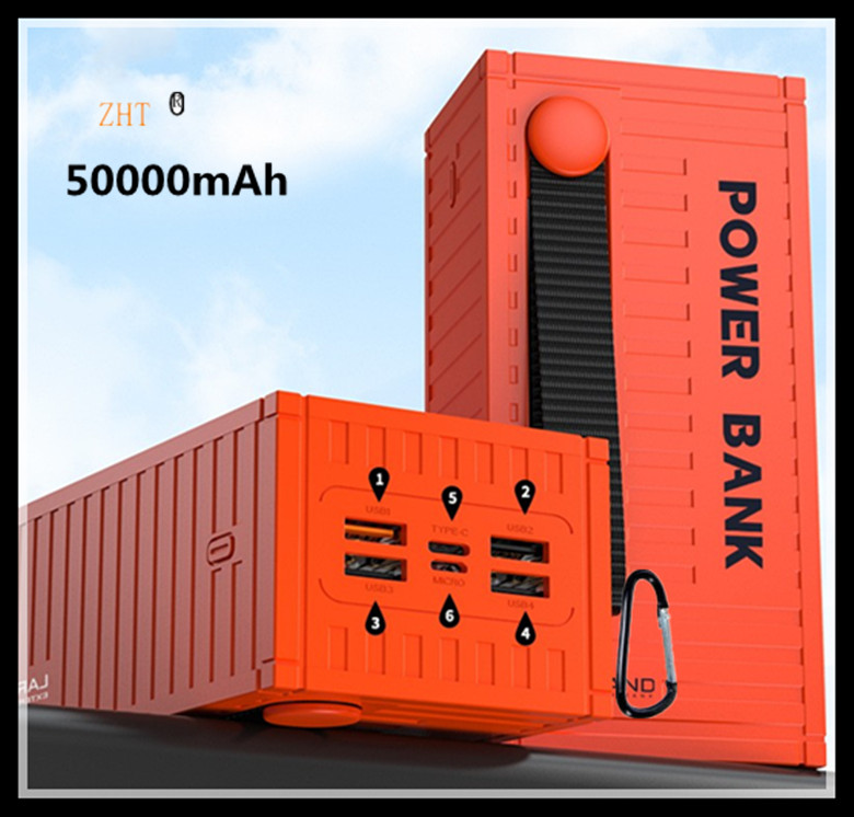 wireless charge~Cell Phone Power Banks ZHT 90000mAh Large Capacity Power Bank Portable Powerbank TYPE C 60W PD20W Super Fast Charging-image-884285660