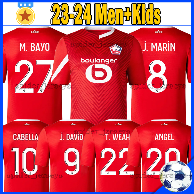 

23 24 LOSC Lille soccer jerseys J.MARIN J.DAVID T.WEAH T.SANTOS M.Bayo 2023 2024 Ismaily CABELLA A.OUNAS ANDRE ANGEL Football Shirts Men Uniforms Kids Kits, Lier 23-24 home kids kits