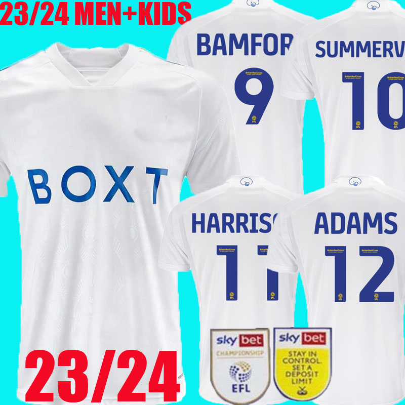 

23 24 BAMFORD Llorente Leeds Unitedes soccer jerseys 2023 2024 Adams Aaronson HARRISON Sinisterra JAMES maillots de football kids Kit football shirt player version, 130th