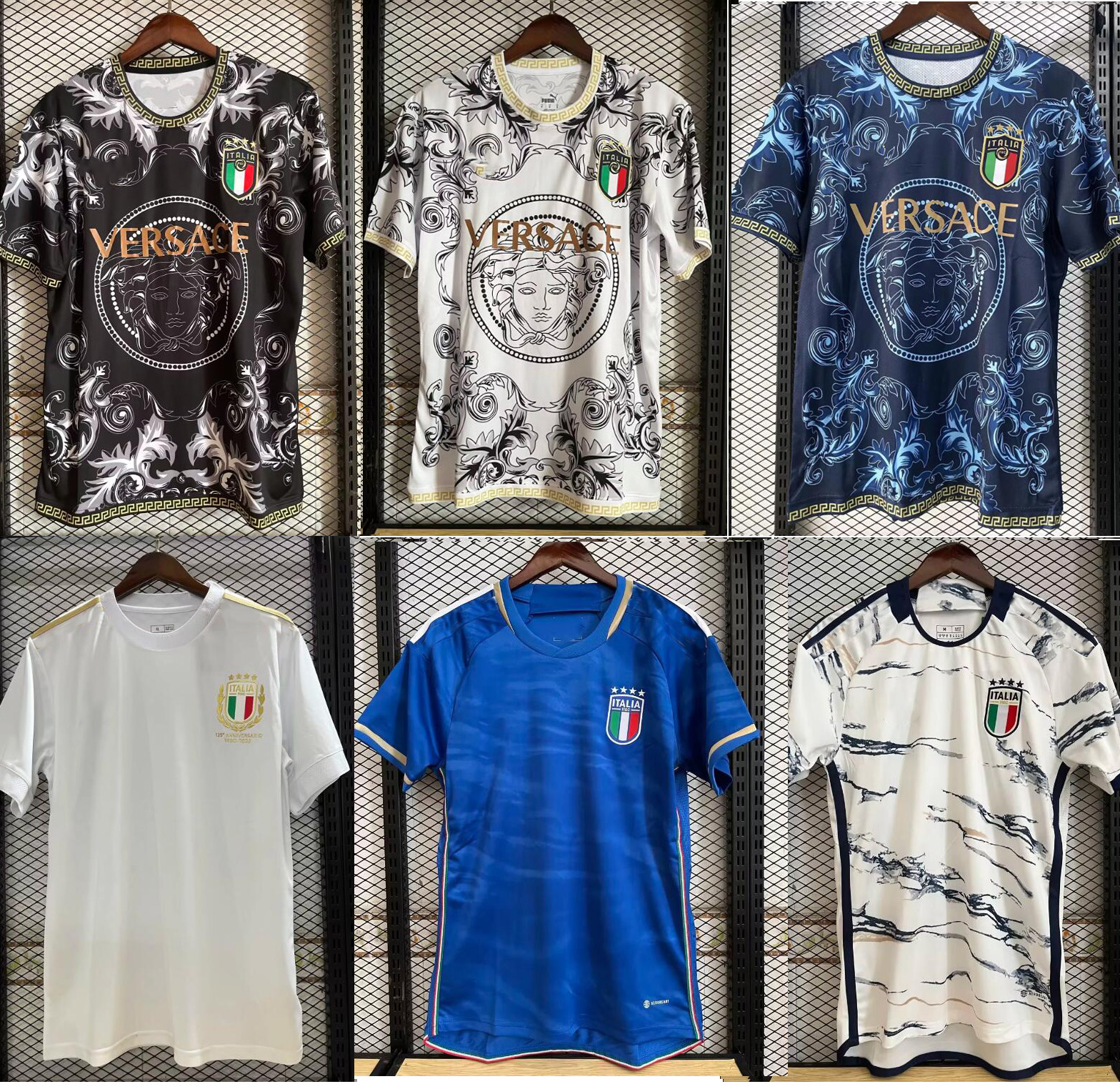 

2023 Italy Soccer Jerseys National Team football jersey RASPADORI CHIESA BARELLA BONUCCI Home 125TH Training Wear Special Edition Football Shirts