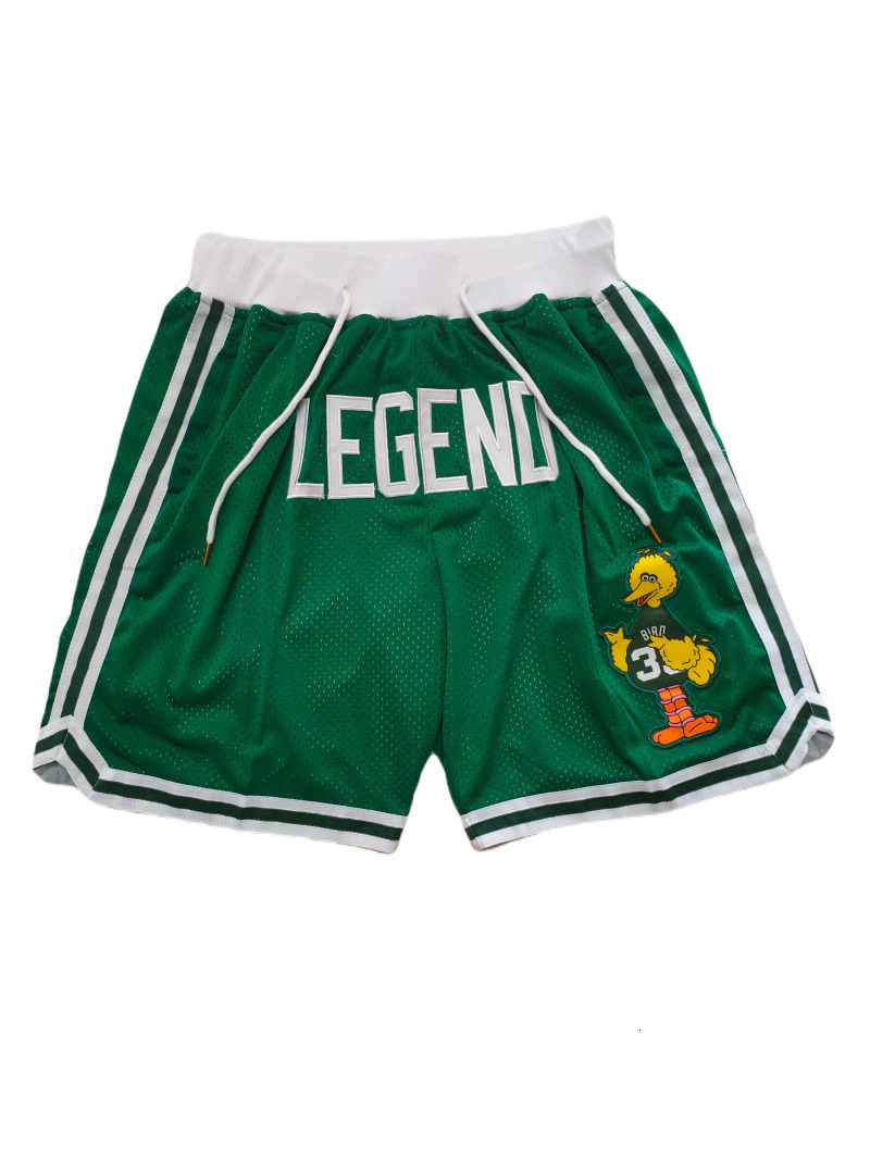 

Outdoor Shorts Larry Bird Legend Basketball Shorts Retro Mesh Basketball Four Pockets Short Pants 230711, Green
