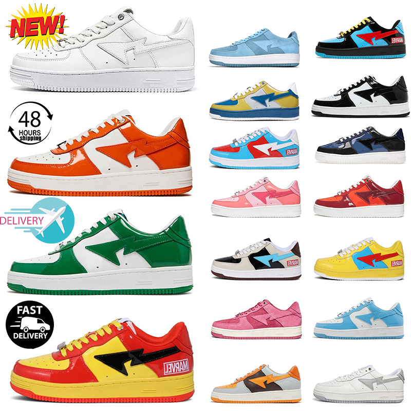 

men women designer sneakers Skate Shoes Black Sax Orange Combo Pink Pastel Green Camo Blue Blue Suede mens trainer bapestas, Brown
