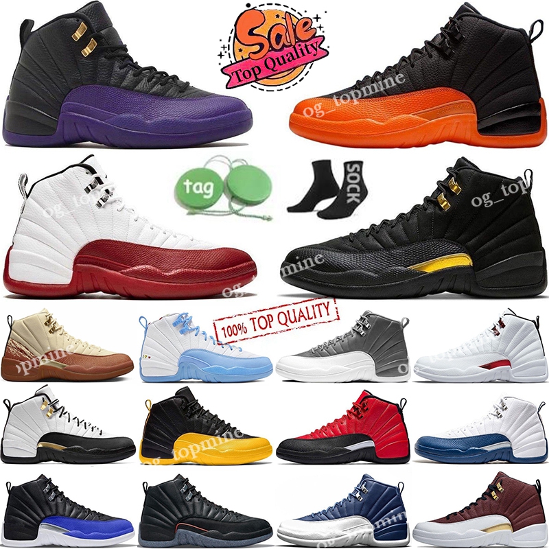 

Jumpman 12 12s cherry mens basketball shoes A Ma Maniere Black White Field Purple Brilliant Orange CNY Taxi Dark Concord Flu Game Royalty men trainers sports sneakers, #35