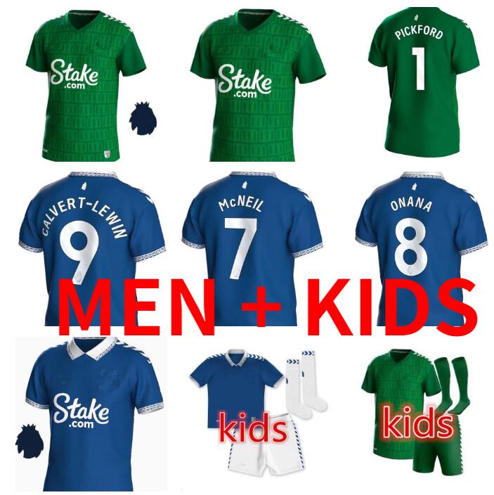 

23 24 EVERTON GRAY soccer jerseyS 2023 2024 ONANA MCNEIL GUEYE DOUCOURE GARNER MYKOLENKO GODFREY home away men kids EvertonS football shirts