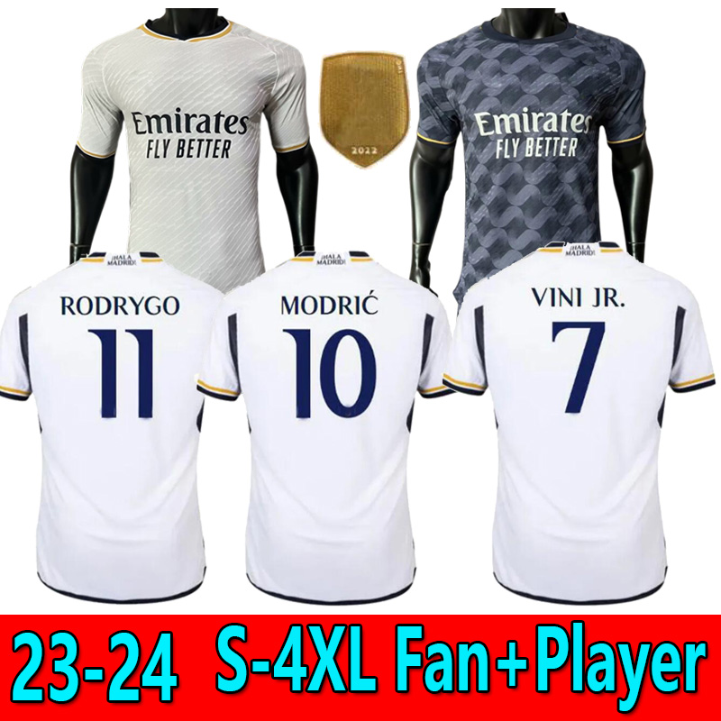 

S- Fan player version 23 24 VINI JR BELLINGHAM Final soccer jerseys Mbappe CAMAVINGA reAL mADRIds SHAZARD ASENSIO MODRIC MARCELO football shirt 2023 men uniform, Player 4