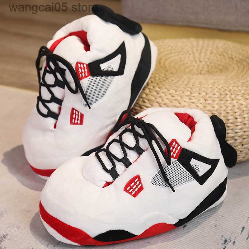 Slippers 2022 Basketball Slipper Winter Slippers Sneaker Slippers Home Slippers Men/Women House Floor Sliders Indoor Slides Slippers T230713