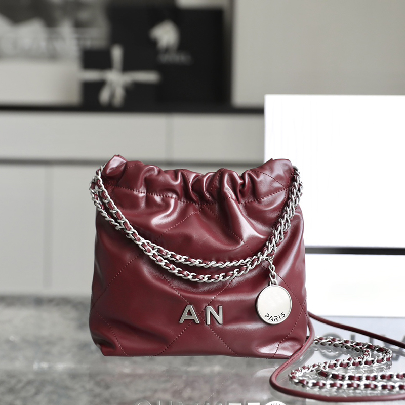 

22Mini bag Lady Hobo bag 20CM Genuine leather Gold coin Chain bag luxury Handbag Delicate knockoff Super_bagss With Box YC015-3