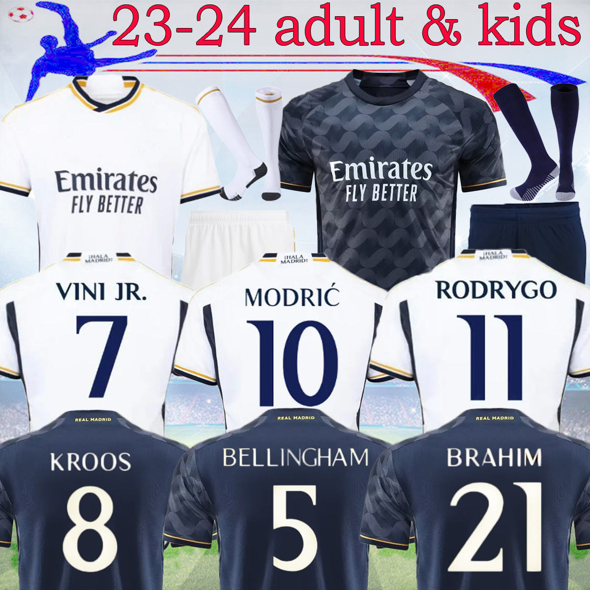

2023 BELLINGHAM soccer jerseys CAMAVINGA ALABA MODRIC VINI JR. BENZEMA football shirt 23 24 away Real VALVERDE TCHOUAMENI Madrids men kids kit uniform 16-4XL, 22-23 away fans