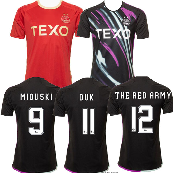 

Aberdeen FC 23 24 soccer jerseys home away SPECIAL HAYES 17 WATKINS 15 MIOVSKI 9 DUK 11 2023 jersey football shirts 120th special, Away+patch