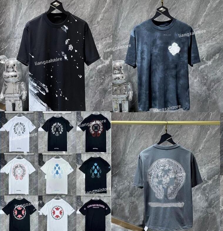 

Classics Mens t Shirts Heart High Quality Brand Crew Neck Chromes Short Sleeves Tops Tees Ch T-shirts Sweater Casual Horseshoe Sanskrit Cross Print lju8, Cust