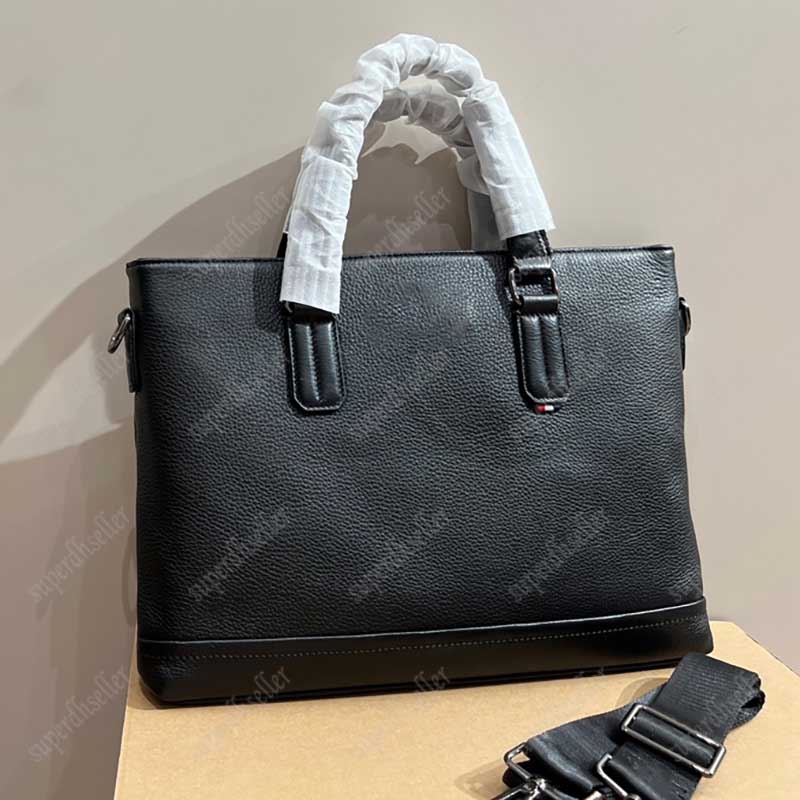 

Men Totes Bag Luxury Designer Tote Shoulder Bags Fashion Handbags Mens Crossbody Bagshigh-quality Leather Briefcases Computer Holder Cross Body Large Capacity, Black