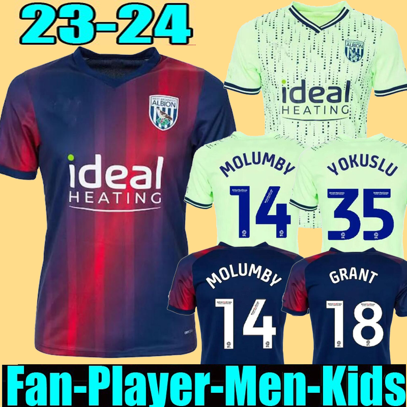 

23/24 WEST Bromwich Soccer Jerseys LIVERMORE DIANG BRUNT Albion football shirt 2023 24 Home Away Robson-Kanu PHILLIPS Men Kids kit uniforms